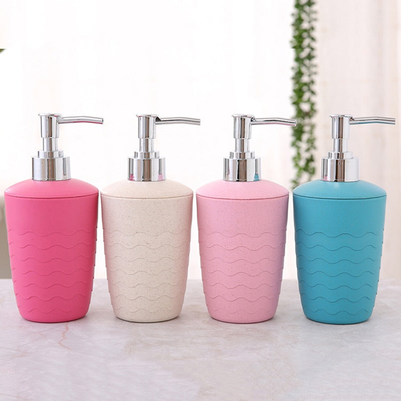 Eco-Friendly Wheat Straw 4-Piece Bathroom Set – Sustainable Soap Dish, Dispenser, Toothbrush Holder & Cup