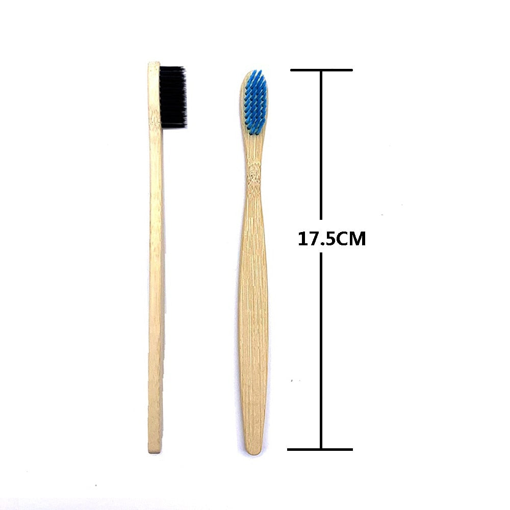 10 Colourful Natural Bamboo Toothbrush - Soft Set Oral Care