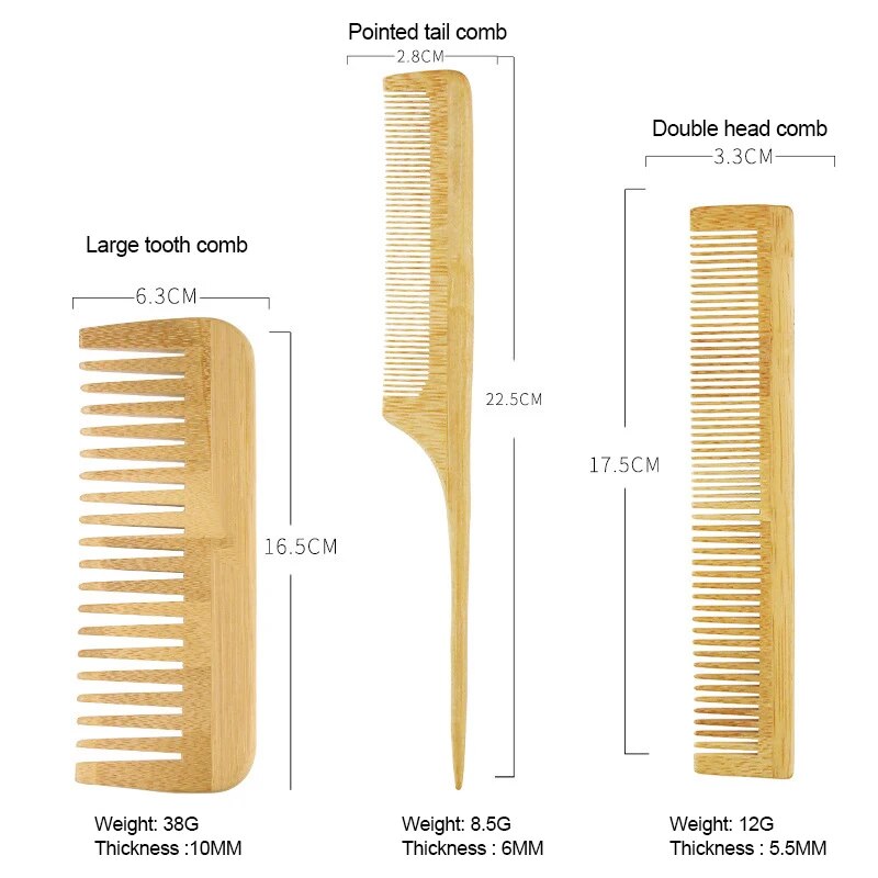 Eco-Friendly Bamboo Wooden Hair Brush – Scalp Massager & Anti-Static Comb