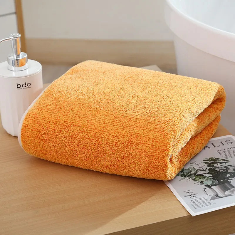 Luxurious Bamboo Charcoal Bath Towel - Soft, Absorbent Coral Velvet, 70x140cm