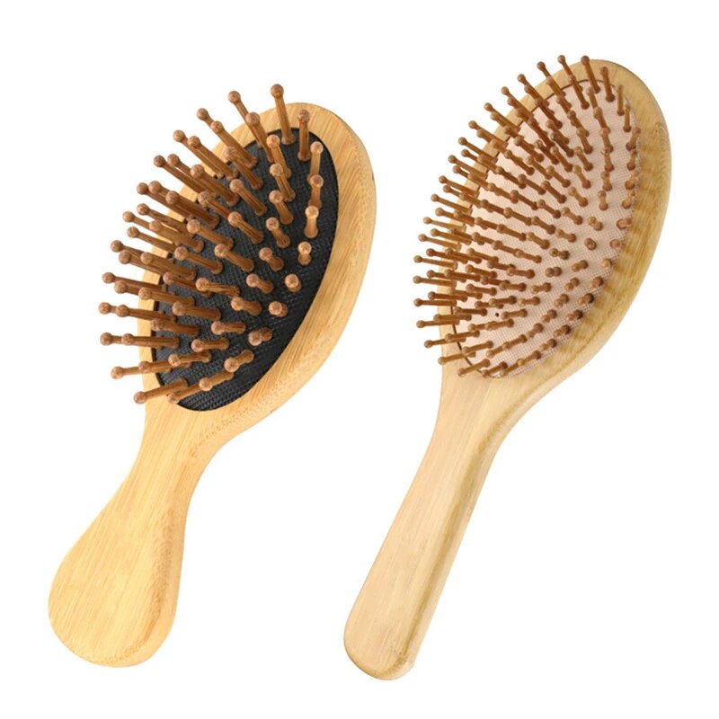 Eco-Friendly Bamboo Wooden Hair Brush – Scalp Massager & Anti-Static Comb