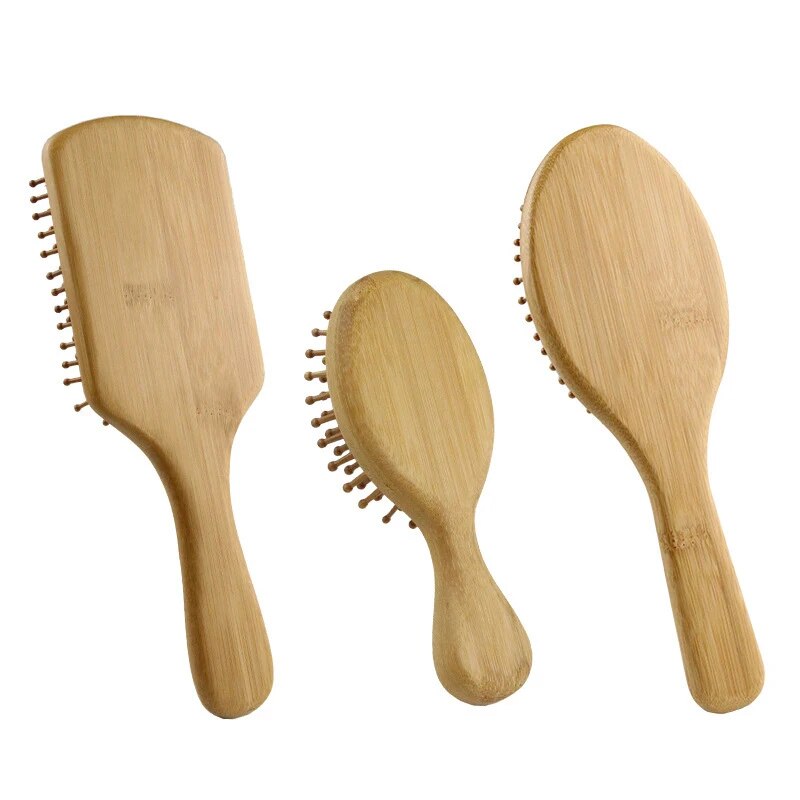 Eco-Friendly Bamboo Wooden Hair Brush – Scalp Massager & Anti-Static Comb